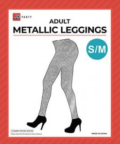 JD Party Women's Metallic Leggings - Silver Ladiesc