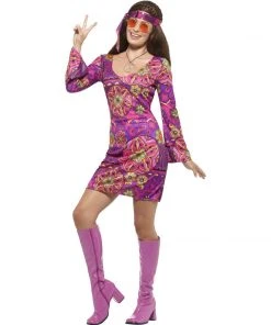 Smiffys Woodstock Hippie Ladies Costume Ladiesc