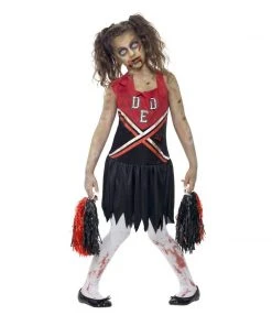 Smiffys Girls Costumes Zombie Cheerleader Costume - Girls